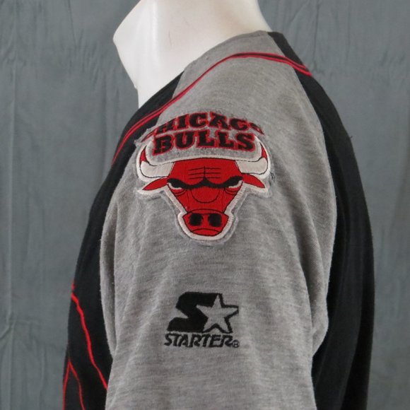 Chicago Bulls Baseball Jersey (VTG) - Big B by Starter - Youth Large - Picture 5 of 9